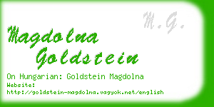 magdolna goldstein business card